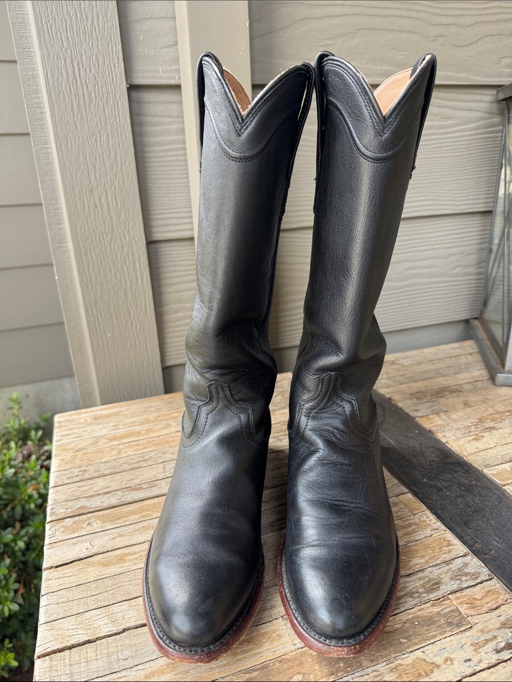 Tecovas The Harper Calfskin Leather Boots Womens 7B Tall Calf Cowgirl Western - Picture 2 of 12
